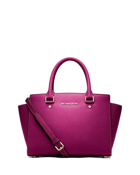 michael kors selma purple medium|Michael Kors selma medium price.